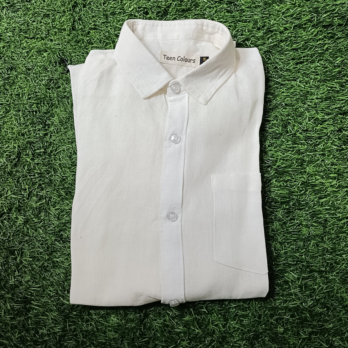 Men's White Linen Full Sleeve Shirt