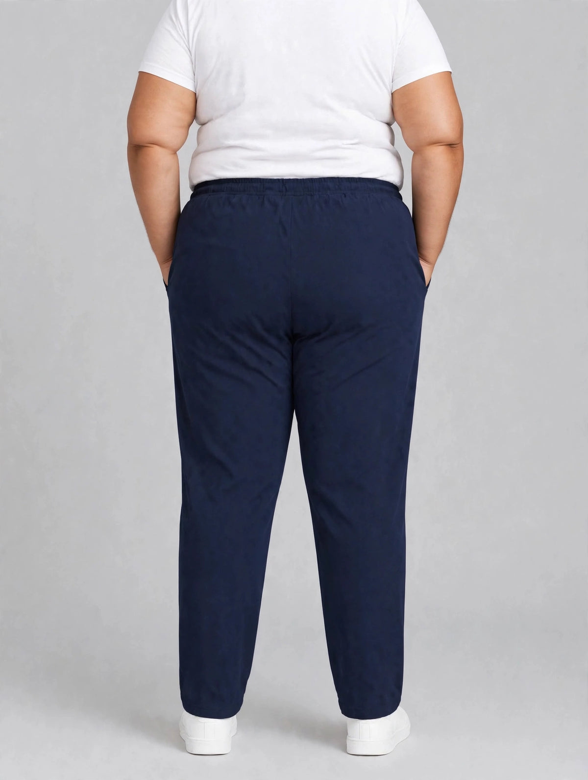 Men's Navy Blue color Hosiery cotton Casual Full-Length Track Pants