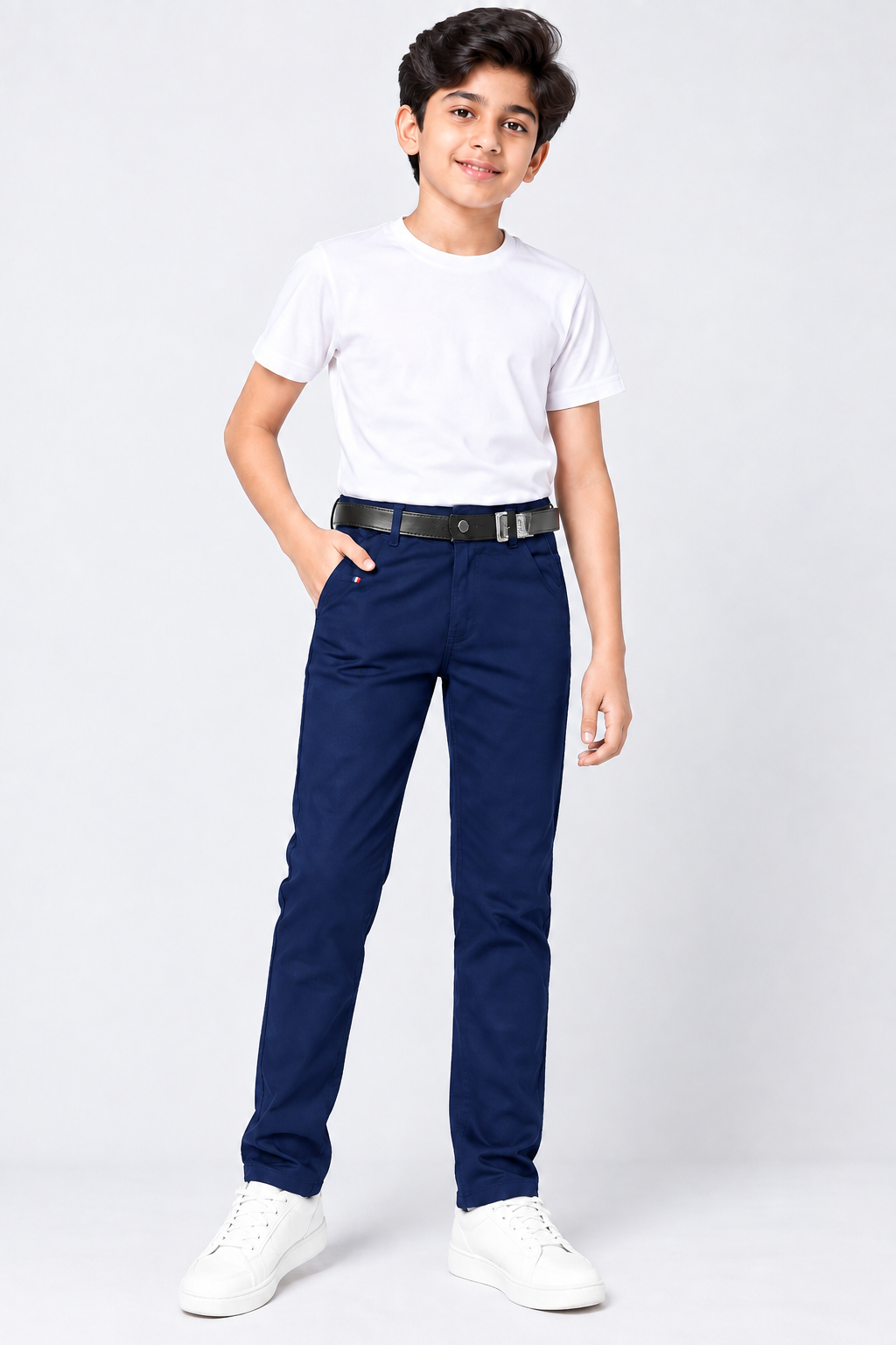 Boys Navyblue Lycra Pant