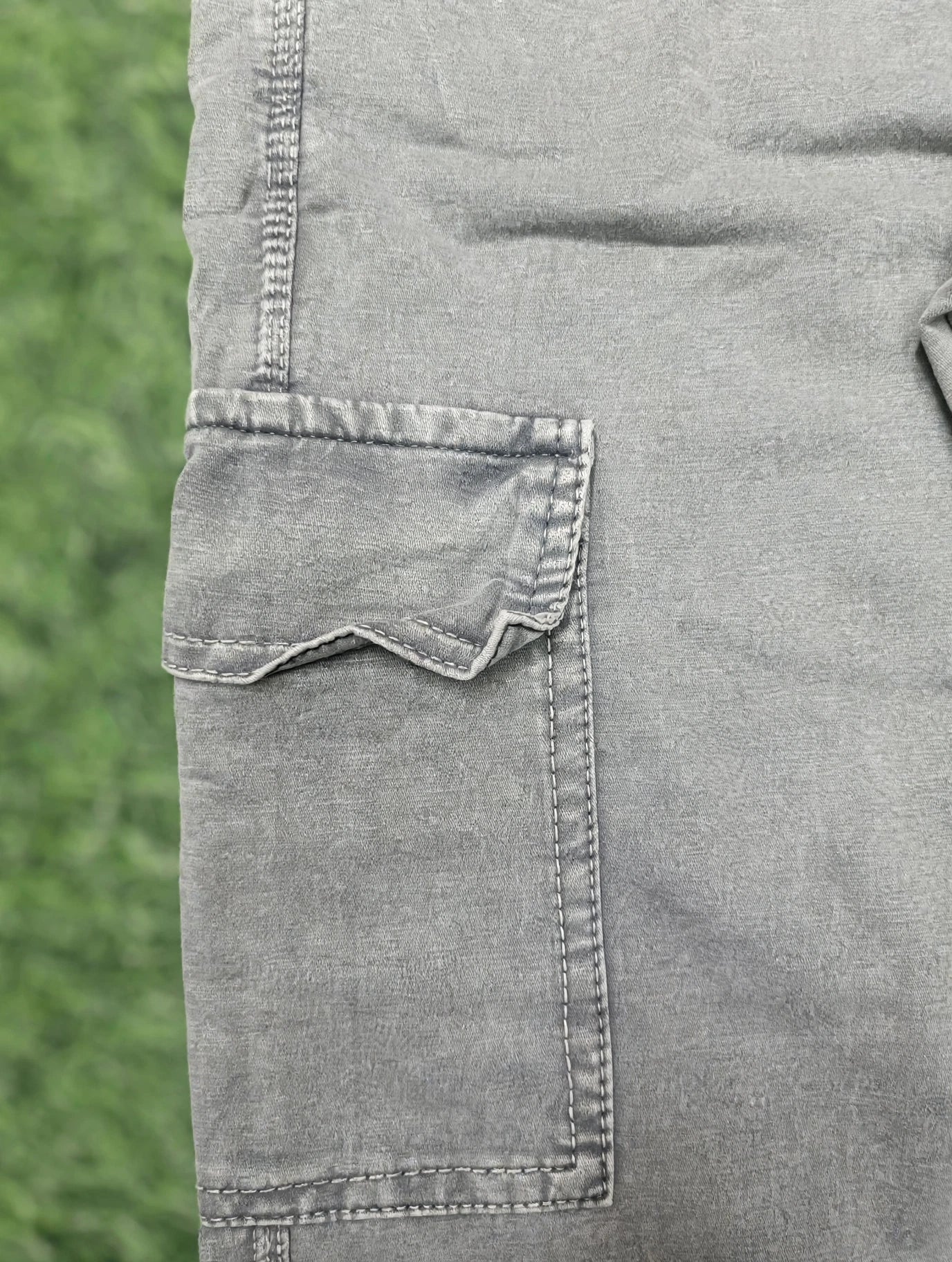 Men's Light Grey Cargo Type Track Pant, Drawstring Track Pant For Men