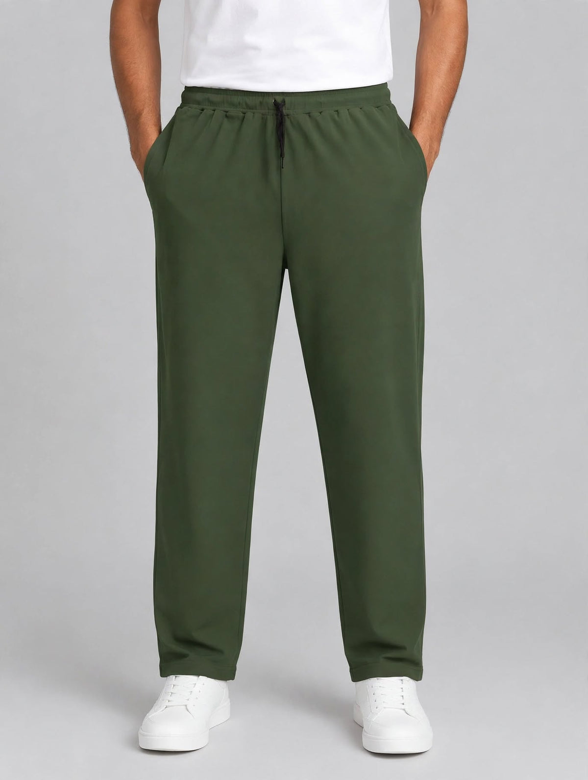 Men's Paachi green color Hosiery cotton Casual Full-Length Track Pant