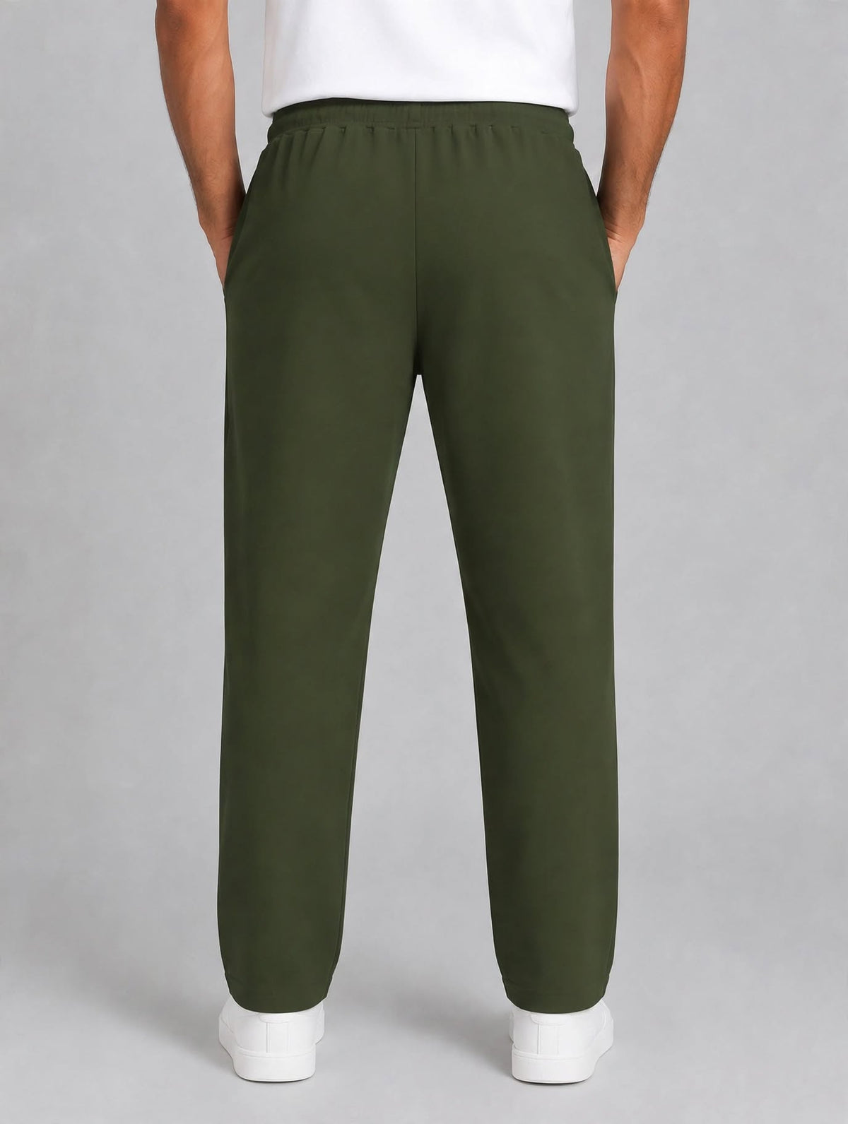 Men's Paachi green color Hosiery cotton Casual Full-Length Track Pant