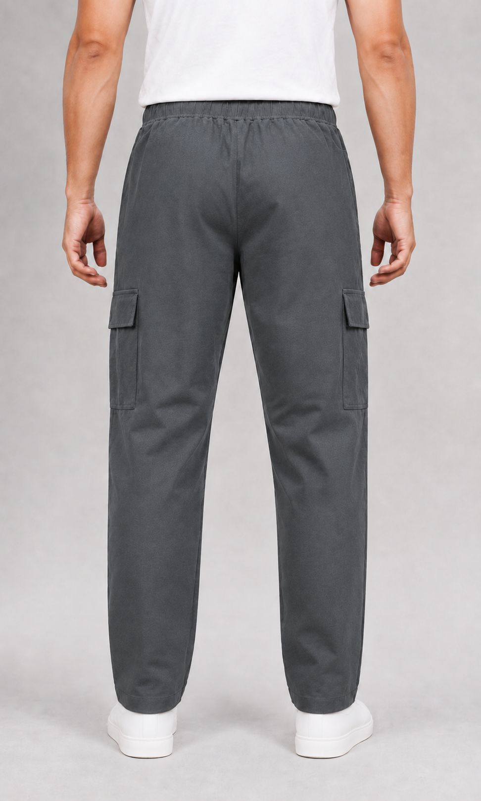 Men's BLACK Cargo Track Pant - 4 Pocket Sports Lower