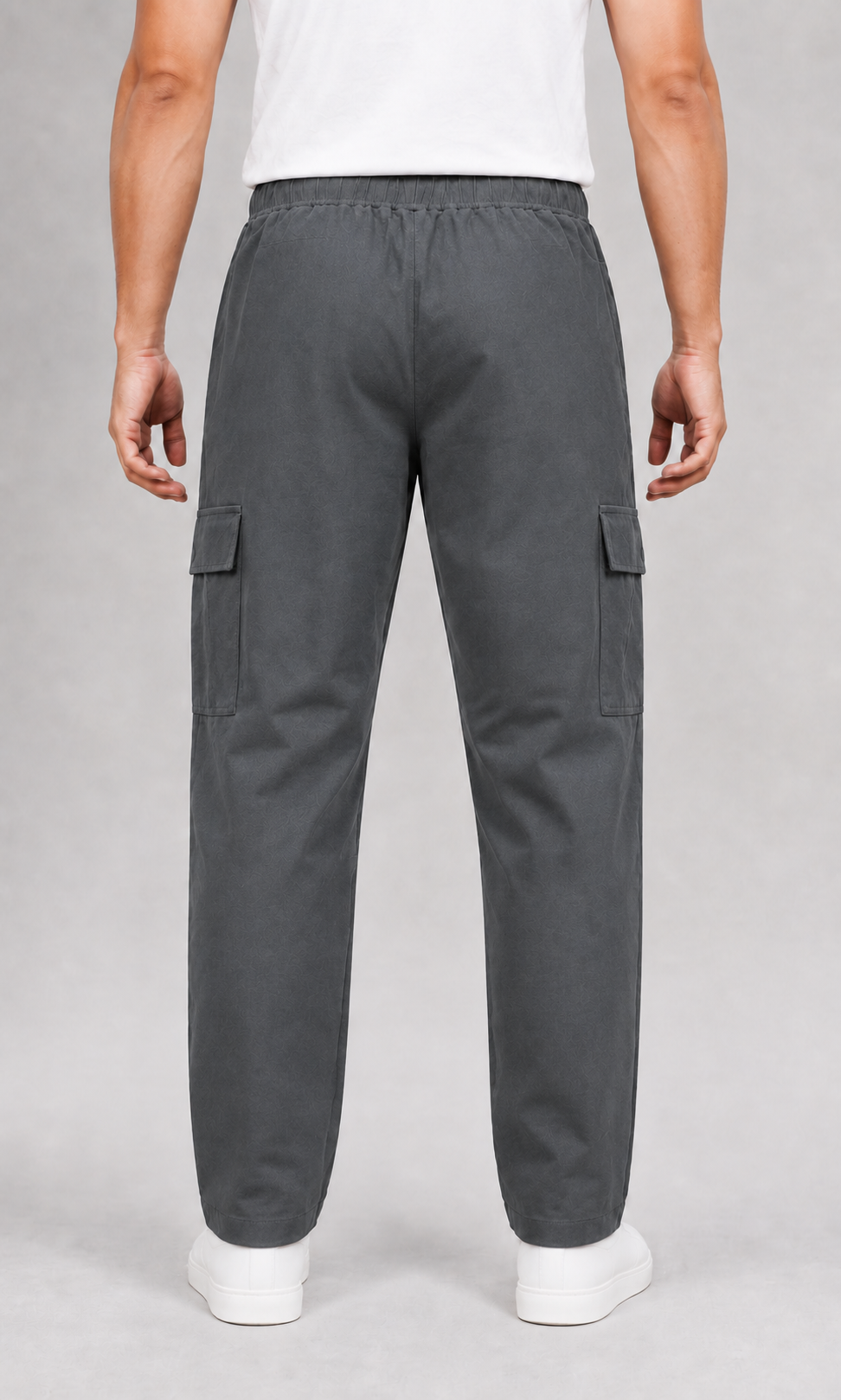 Men's BLACK Cargo Track Pant - 4 Pocket Sports Lower