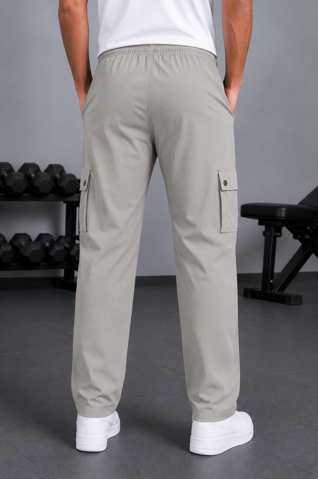 Men's Olive green Cargo Track Pant - 4 Pocket  - Loose Fit - Daily Wear & Gym