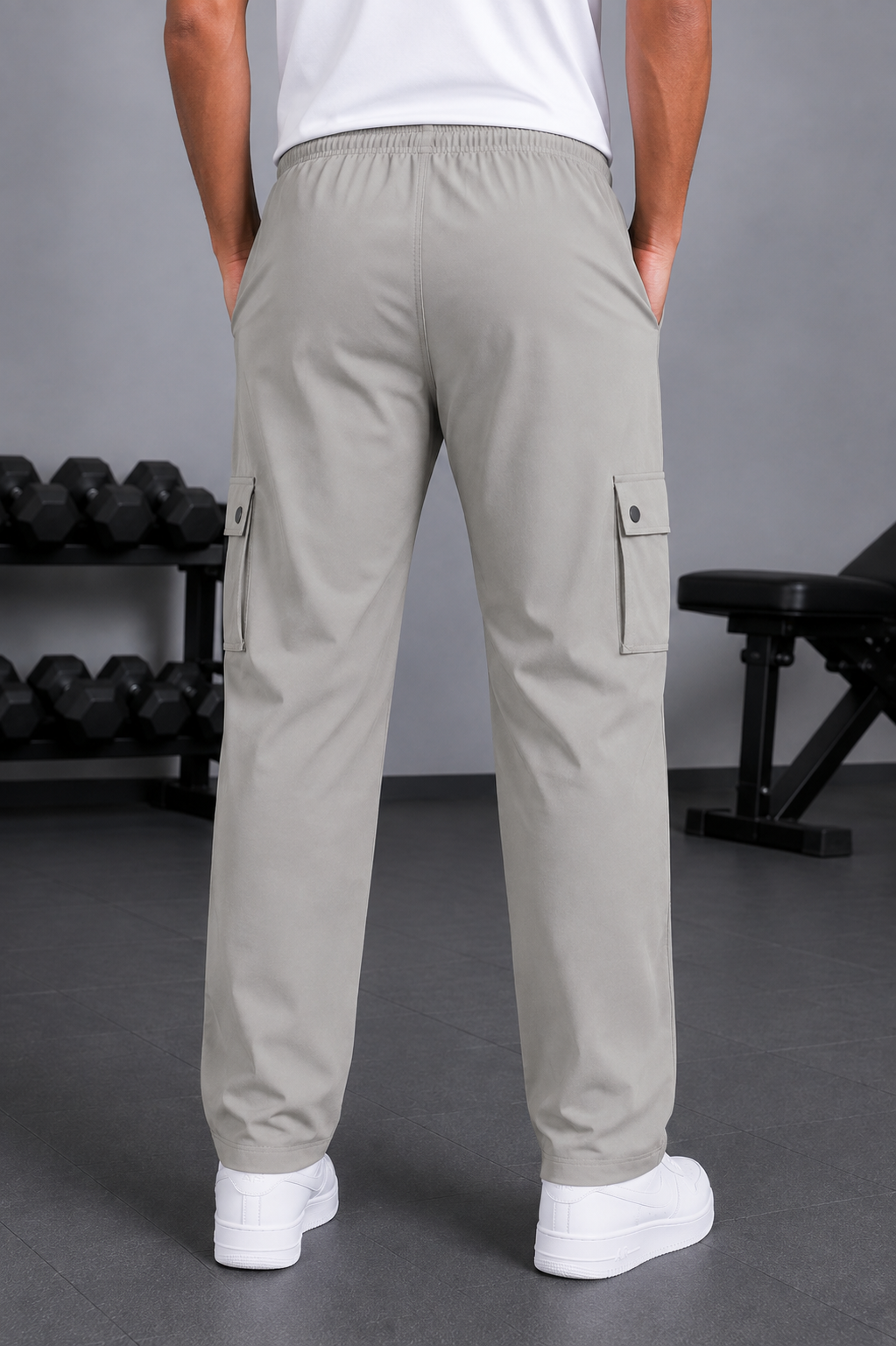 Men's Olive green Cargo Track Pant - 4 Pocket  - Loose Fit - Daily Wear & Gym