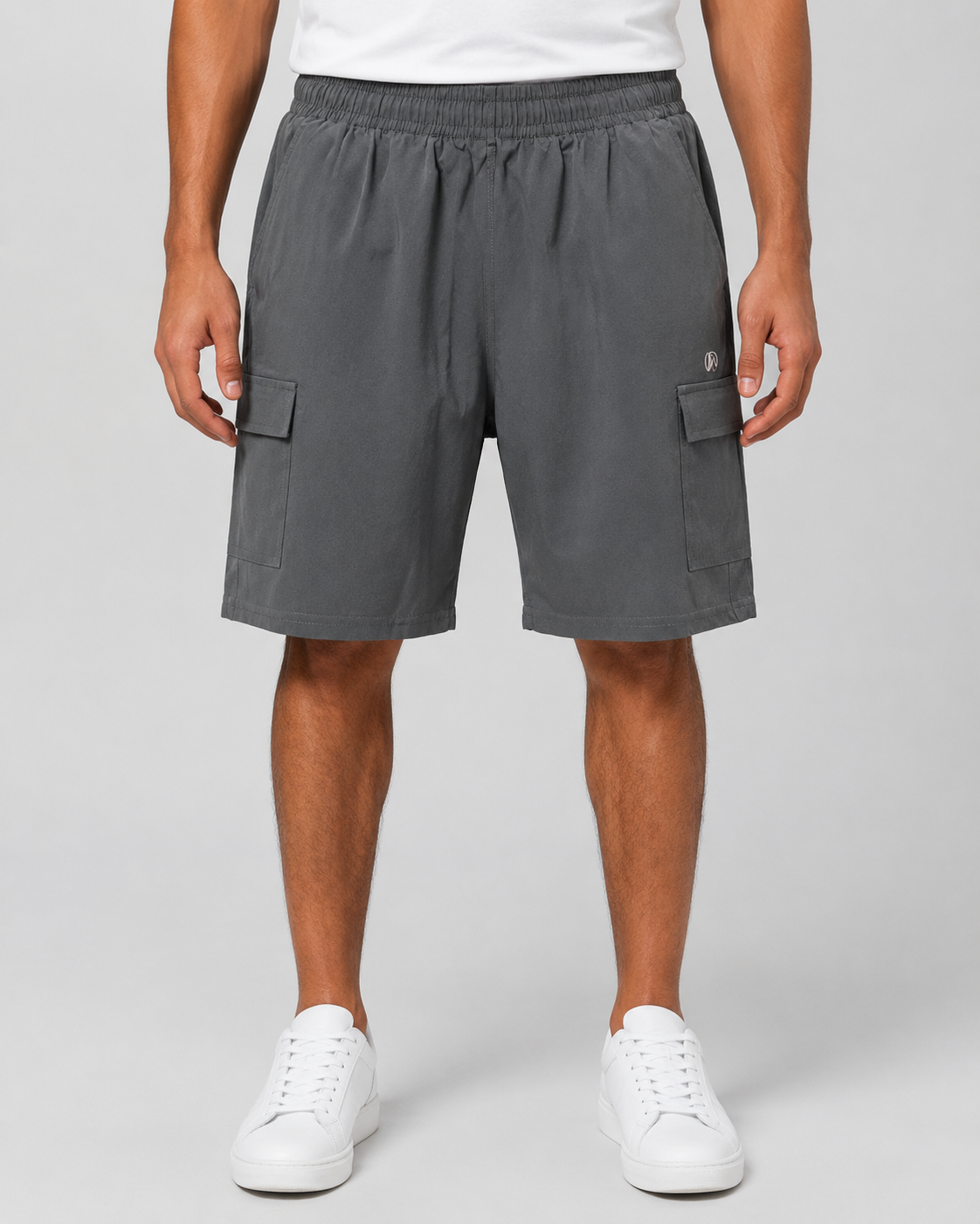 Men's Slate Grey Cargo Shorts - Lightweight & 4 Pockets