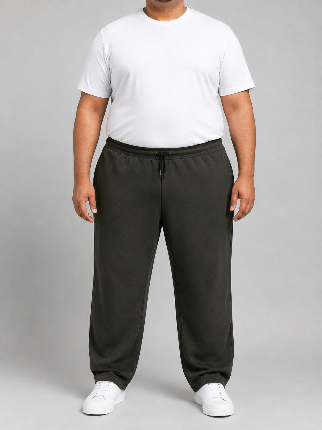 Men's Dark grey color Hosiery cotton Casual Full-Length Track Pants