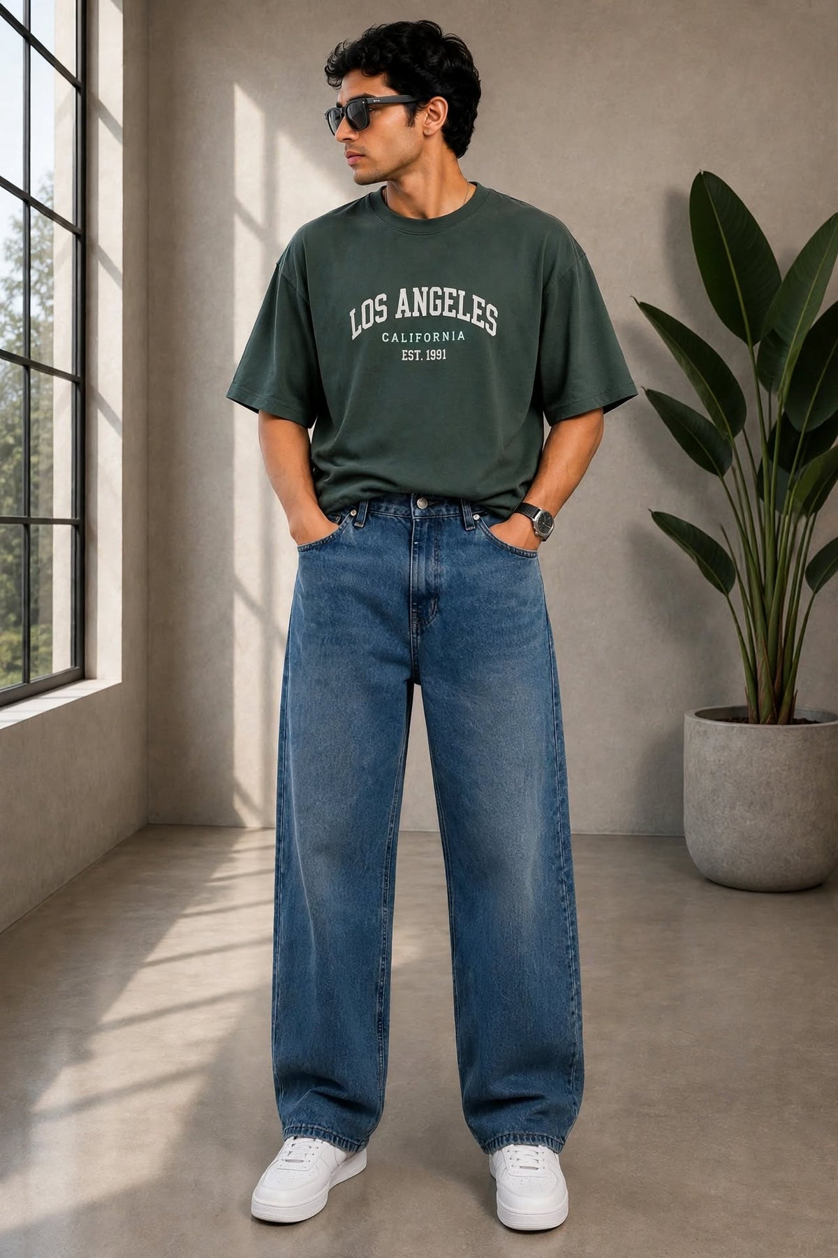 Blue Shade Jack & Jones Baggy fit Denim