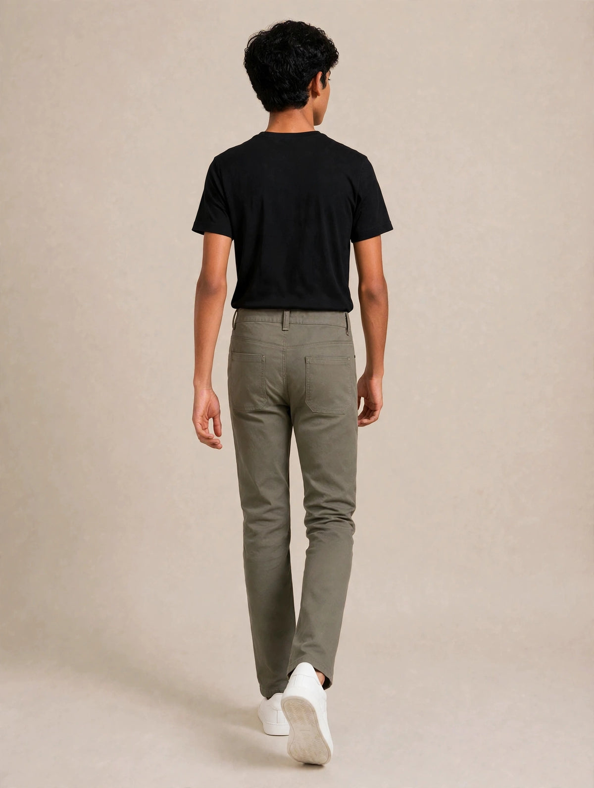 Teen Colours Boy's Dark Grey Cotton  Pant with 4 Pockets