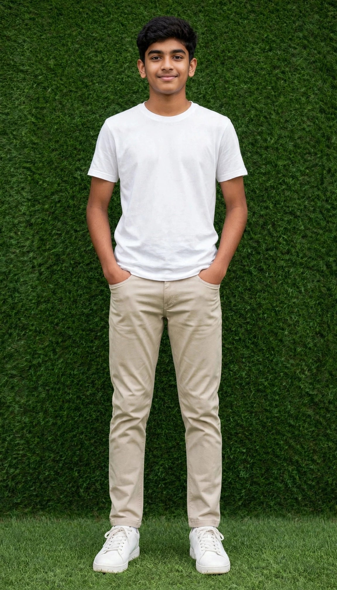 Teen Colours Boys Light Khaki Cotton Pant with 4 Pockets