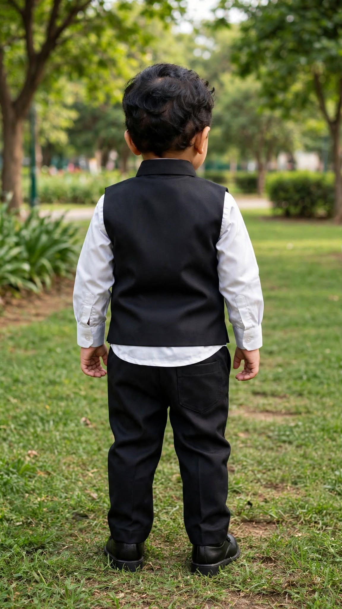Boys Navy Blue and Grey Cargo Coat and Pant Set
